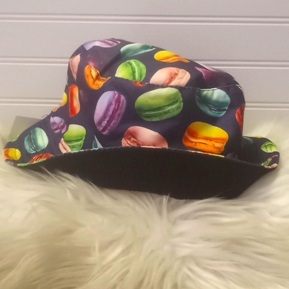 Purple Macaroons Multicolored Reversible Cotton Bucket Hat - Picture 7 of 11